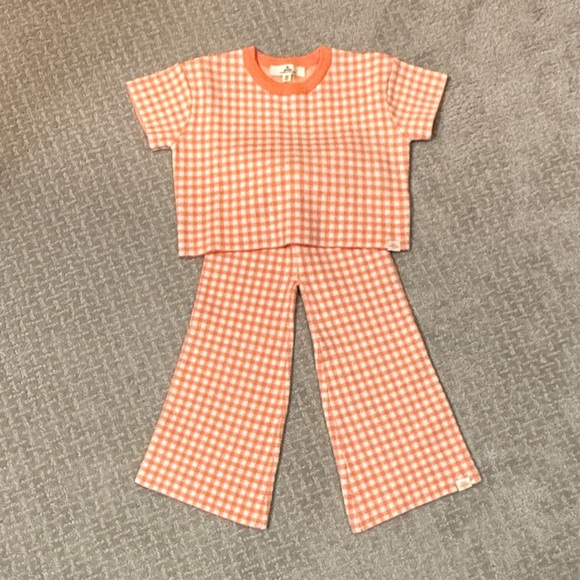 Rip Curl Other - Rip Curl Orange Gingham Kids Set